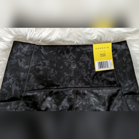 NWT Danskin black/grey brushed athletic full length polyester/spandex soft leggi - Picture 7 of 9